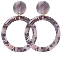 Load image into Gallery viewer, Acrylic Circle Earrings
