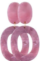 Load image into Gallery viewer, Light Pink Acrylic Earrings
