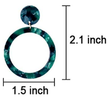 Load image into Gallery viewer, Acrylic Circle Earrings

