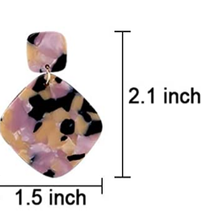 Load image into Gallery viewer, Square Acrylic Earrings
